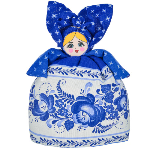 Грелка на заварочный чайник «Барыня средняя синяя»