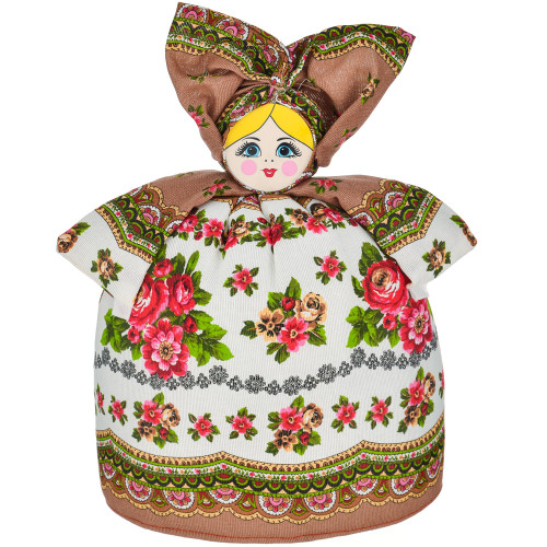 Грелка на заварочный чайник «Барыня средняя в цветочном сарафане»