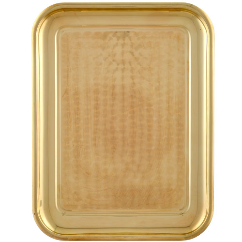 Поднос для самовара прямоугольный с гравировкой "Вьюга", золотой