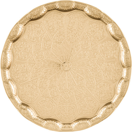 Поднос для самовара круглый, рельефный