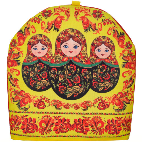 Грелка на заварочный чайник колпак «Три матрёшки»