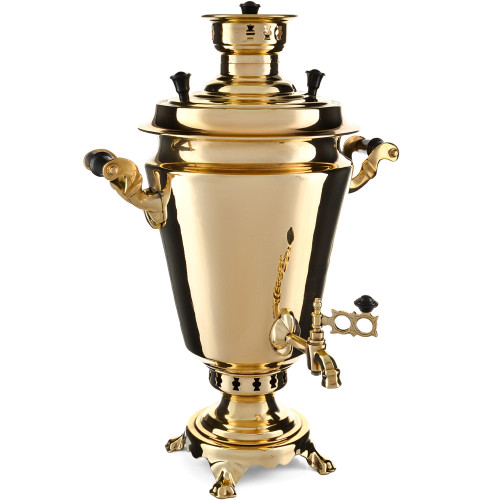 Самовар на дровах 7 литров формы «Рюмка», золотой, категория «Дачный»