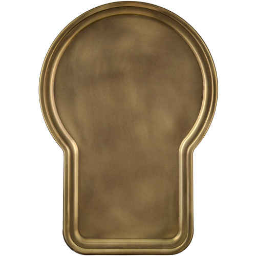 Поднос для самовара формы «Замочная скважина» средний, травление по латуни