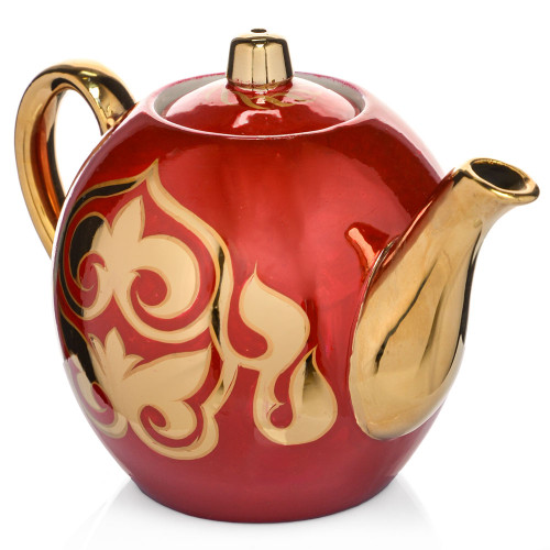 Чайник заварочный для самовара с художественной росписью «Орнамент красный»