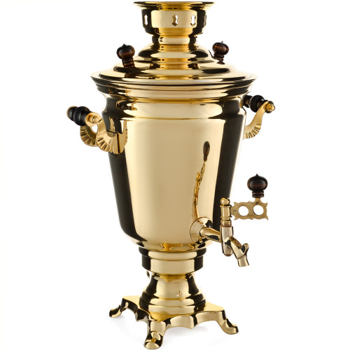 Самовар электрический 4 литра формы «Рюмка», золотой, категория «Стандарт», уценка