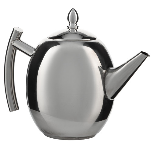 Чайник заварочный 1 литр овальный, нержавеющая сталь