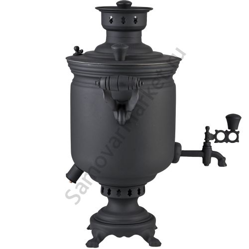 Самовар комбинированный 5 литров формы «Банка», категория «Эксклюзив», «Графит»