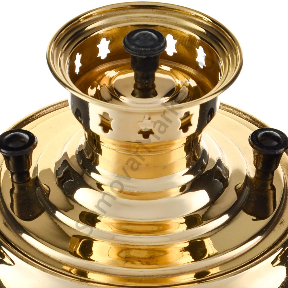 Самовар на дровах 5 литров формы «Рюмка», золотой, категория «Дачный» Самовар на дровах 5 литров формы «Рюмка», золотой, категория «Дачный»