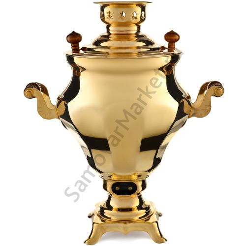 Самовар электрический 3 литра формы «Тюльпан», золотой, категория «Стандарт»