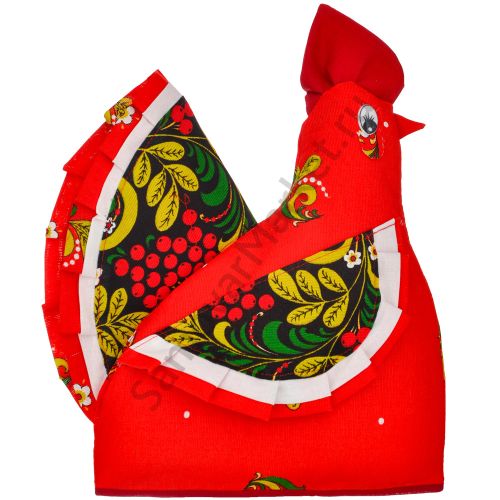 Грелка на заварочный чайник «Петушок красный, Хохлома»