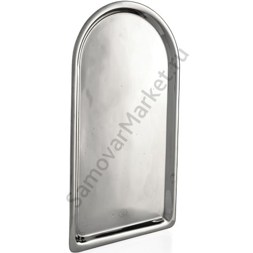 Поднос для самовара антикварный формы «Пуля», бр. Воронцовы, серебристый