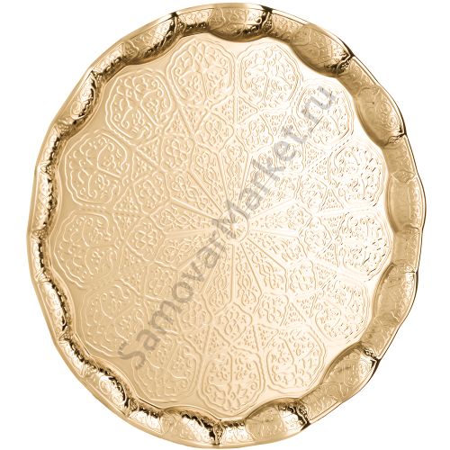 Поднос для самовара круглый, рельефный