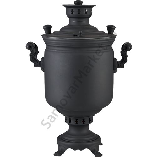 Самовар на дровах 7 литров формы «Банка», категория «Эксклюзив», «Графит»