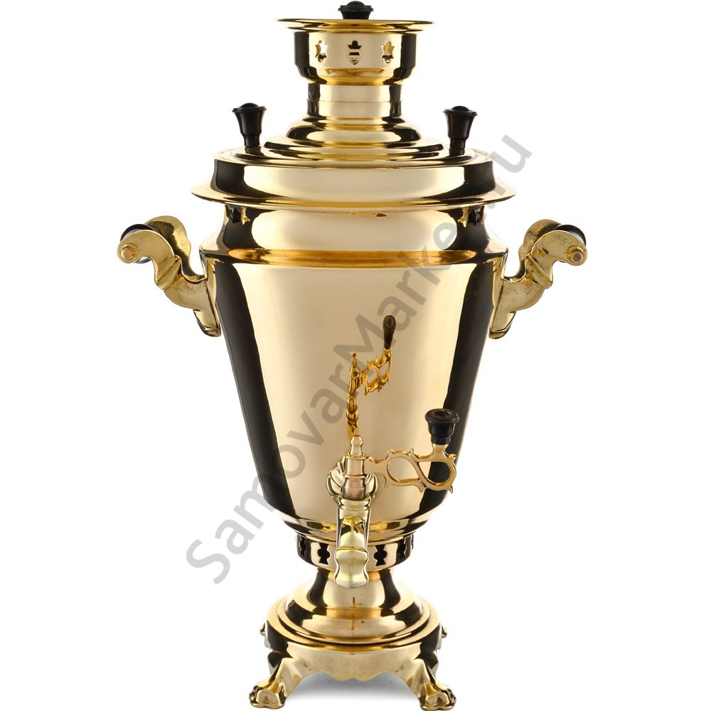 Самовар на дровах 5 литров формы «Рюмка», золотой, категория «Дачный» Самовар на дровах 5 литров формы «Рюмка», золотой, категория «Дачный»