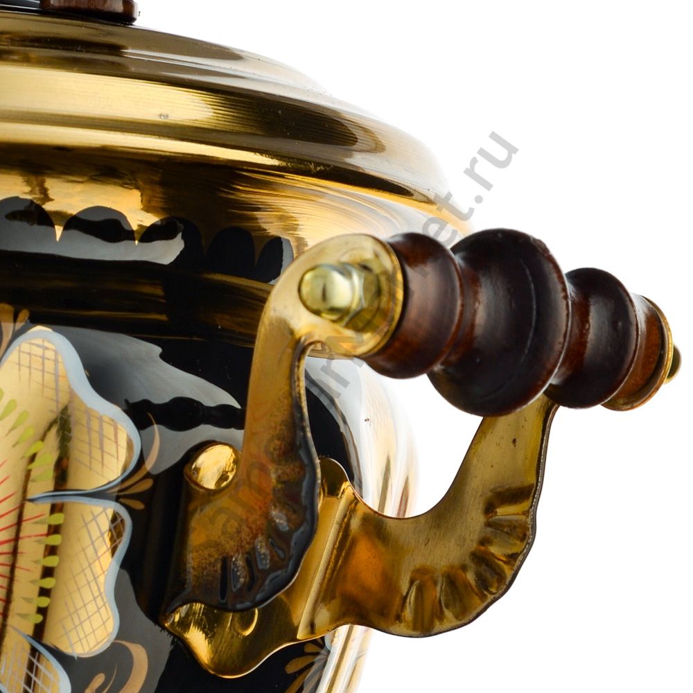 Самовар электрический 2 литра с художественной росписью «Кудрина чёрная» формы «Чаша» Самовар электрический 2 литра с художественной росписью «Кудрина чёрная» формы «Чаша»