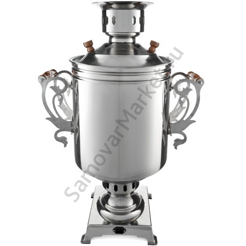 Буфетный самовар электрический с автоотключением 45 литров формы «Банка», нержавеющая сталь
