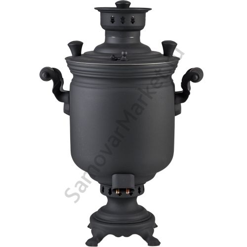 Самовар комбинированный 5 литров формы «Банка», категория «Эксклюзив», «Графит»