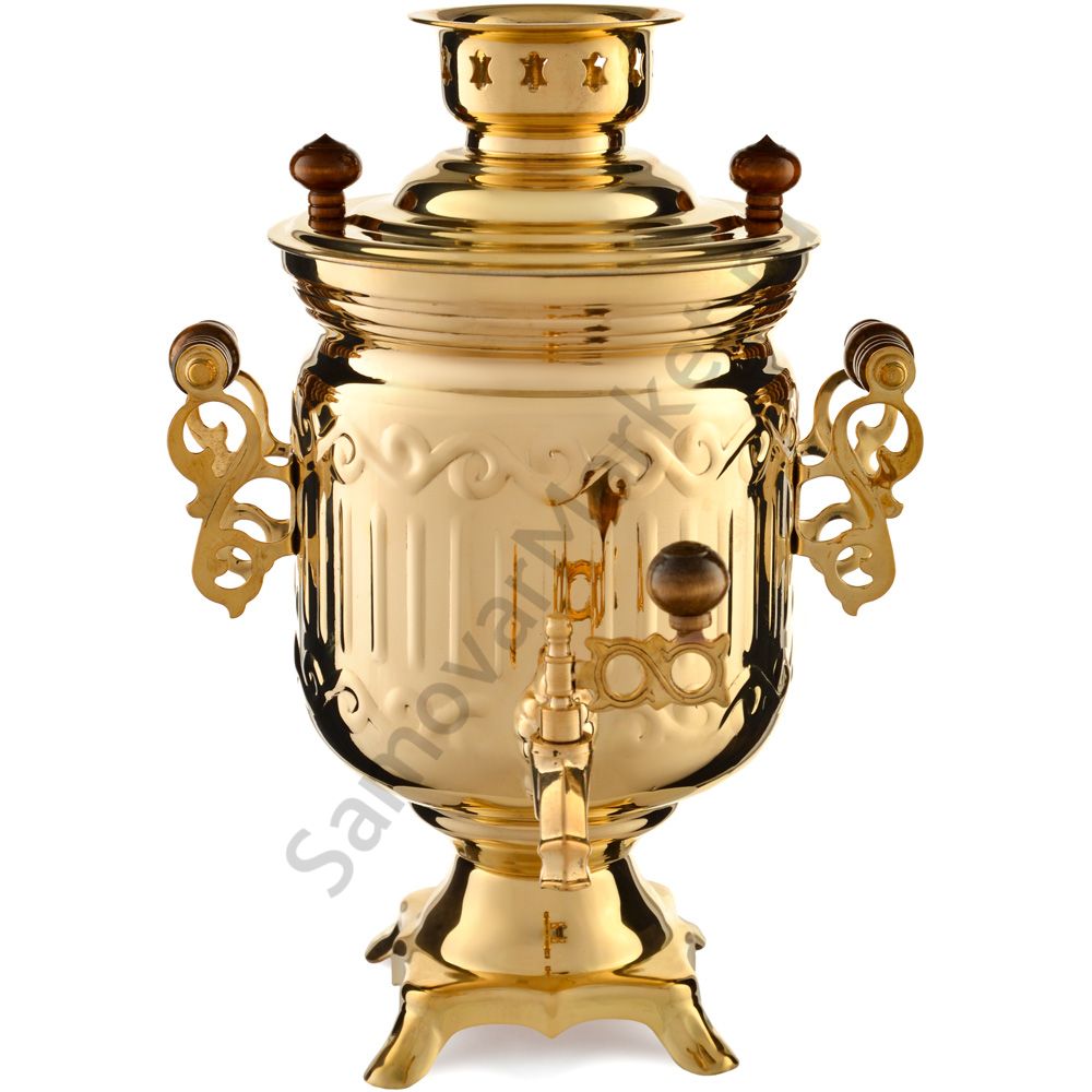 Самовар электрический 3 литра формы «Банка гранная», золотой, категория «Стандарт» Самовар электрический 3 литра формы «Банка гранная», золотой, категория «Стандарт»