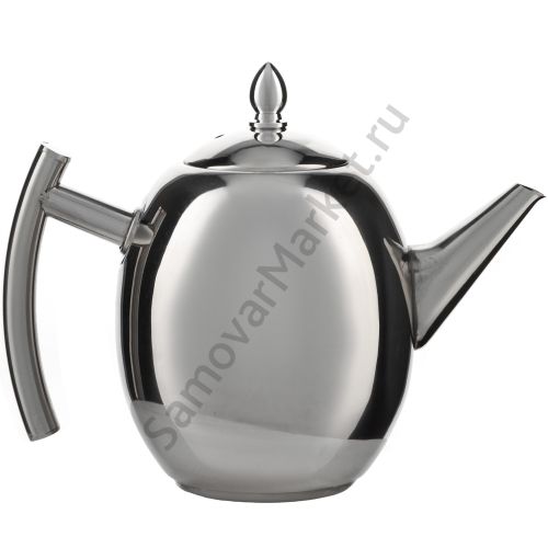 Чайник заварочный 1 литр овальный, нержавеющая сталь
