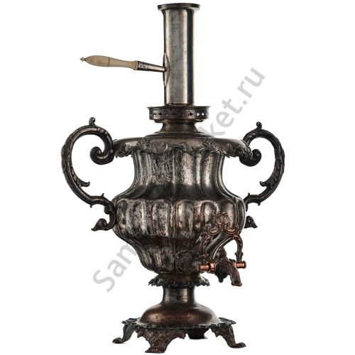 Самовар антикварный на дровах 3 литра формы «Ваза» А.В. Ксимантовского, серебрение