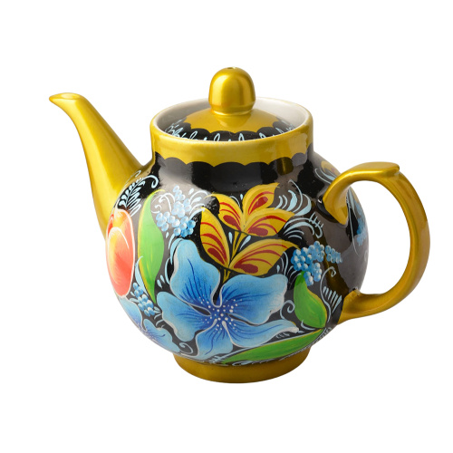 Чайник заварочный для самовара с художественной росписью «Букет с сиренью»