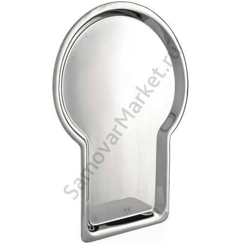 Поднос для самовара антикварный формы «Замочная скважина», Кольчугино, серебристый