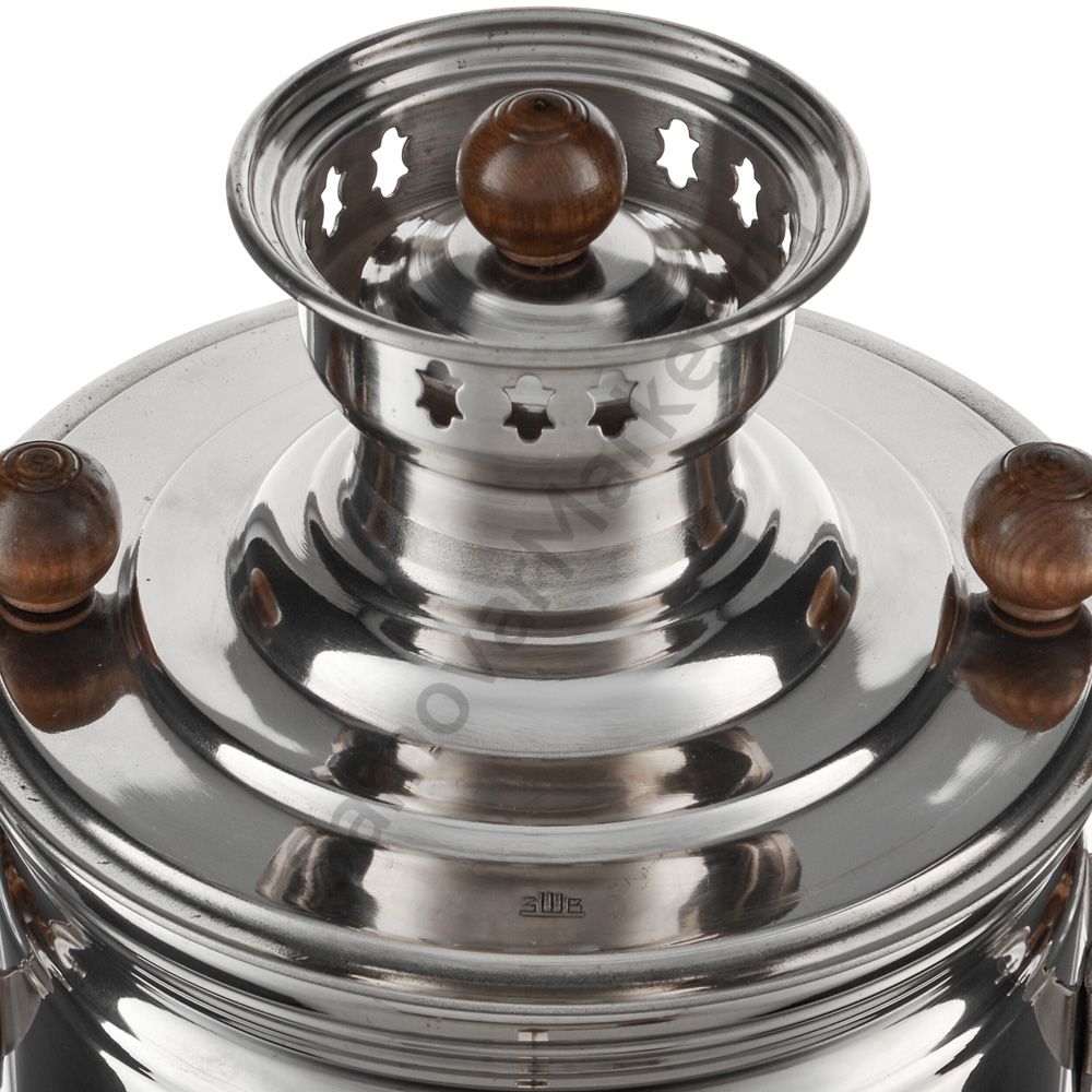 Самовар на дровах 5 литров формы «Банка с вибронакаткой», серебристый, категория «Дачный» Самовар на дровах 5 литров формы «Банка с вибронакаткой», серебристый, категория «Дачный»