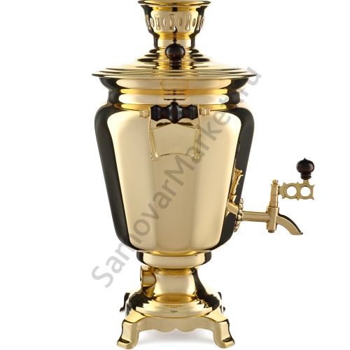 Самовар электрический 4 литра формы «Рюмка гранная», золотой, категория «Стандарт»