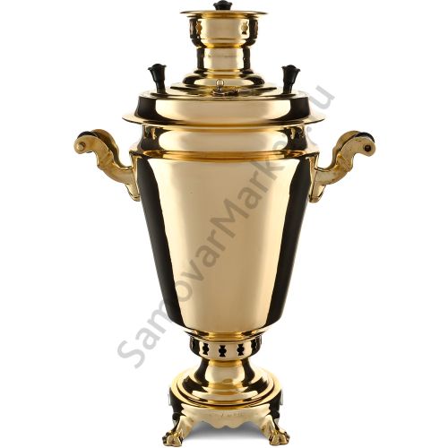 Самовар на дровах 7 литров формы «Рюмка», золотой, категория «Дачный»
