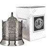 Подстаканник никелированный с чернью «Банный» 