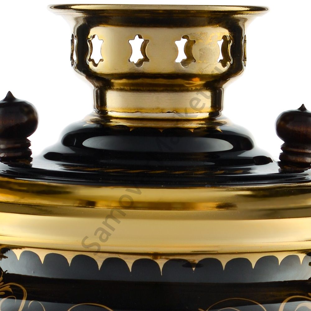 Самовар электрический 2 литра с художественной росписью «Кудрина чёрная» формы «Чаша» Самовар электрический 2 литра с художественной росписью «Кудрина чёрная» формы «Чаша»