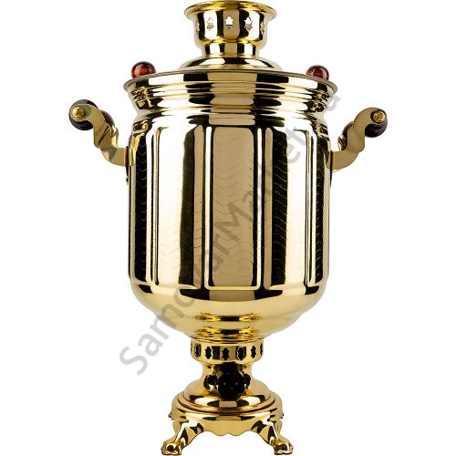 Самовар электрический 10 литров формы «Банка гранная», золотой, категория «Стандарт»