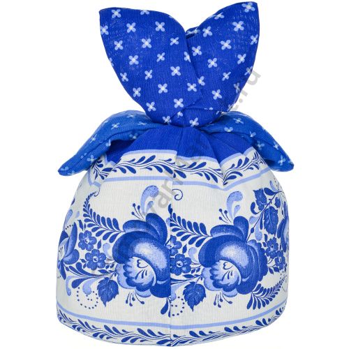 Грелка на заварочный чайник «Барыня средняя синяя»