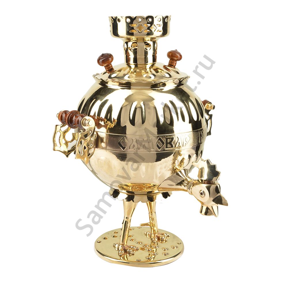 Самовар электрический 3 литра «Золотой петушок на ножках», золотой Самовар электрический 3 литра «Золотой петушок на ножках», золотой
