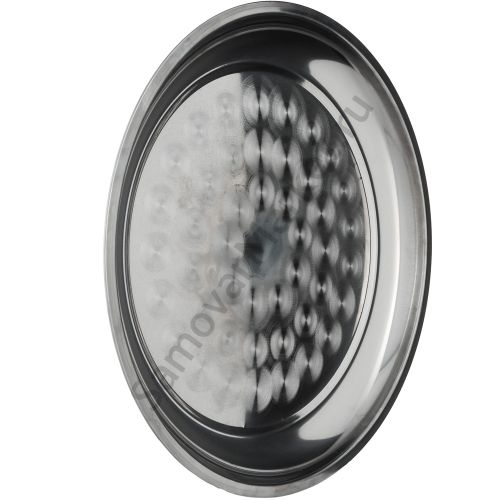 Поднос для самовара круглый, серебристый (Китай)