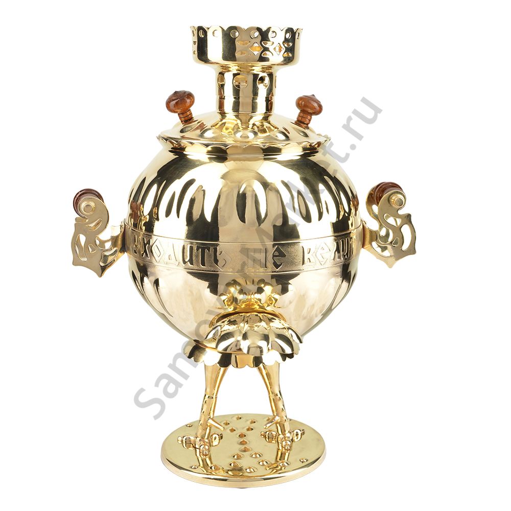 Самовар электрический 3 литра «Золотой петушок на ножках», золотой Самовар электрический 3 литра «Золотой петушок на ножках», золотой