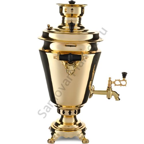 Самовар на дровах 5 литров формы «Рюмка», золотой, категория «Дачный»