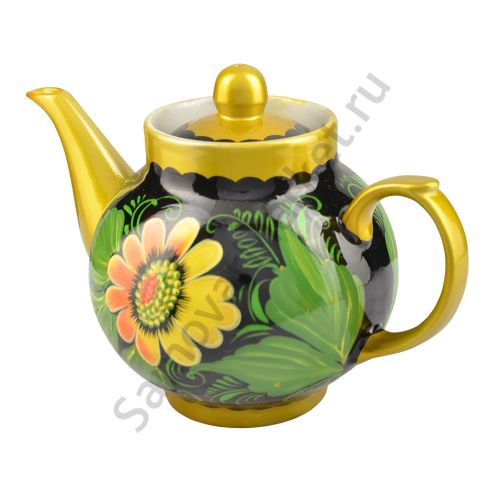 Чайник заварочный для самовара с художественной росписью «Жёлтые цветы»