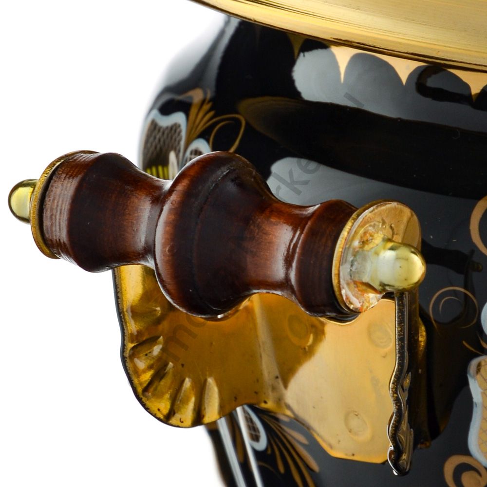 Самовар электрический 2 литра с художественной росписью «Кудрина чёрная» формы «Чаша» Самовар электрический 2 литра с художественной росписью «Кудрина чёрная» формы «Чаша»