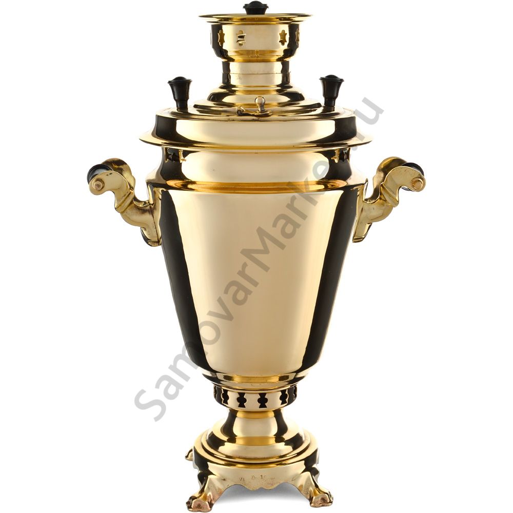 Самовар на дровах 5 литров формы «Рюмка», золотой, категория «Дачный» Самовар на дровах 5 литров формы «Рюмка», золотой, категория «Дачный»