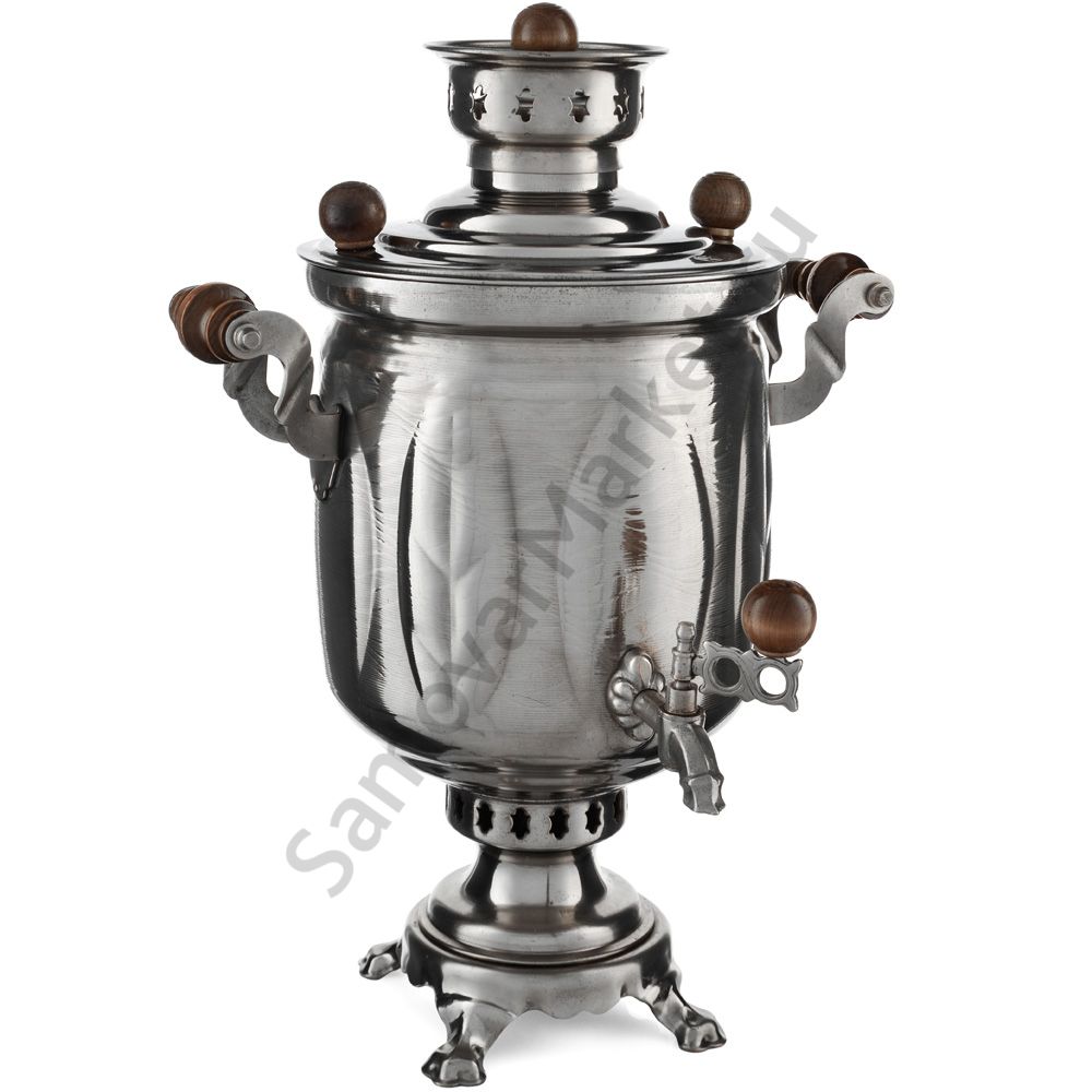 Самовар на дровах 5 литров формы «Банка с листьями», категория «Дачный» Самовар на дровах 5 литров формы «Банка с листьями», категория «Дачный»