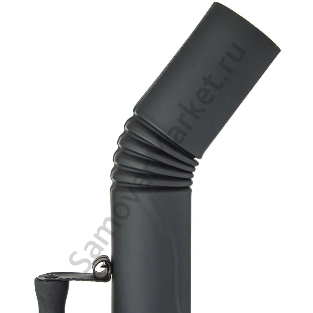 Труба для самовара патинированная диаметром 65 мм с деревянной ручкой, «Графит» 