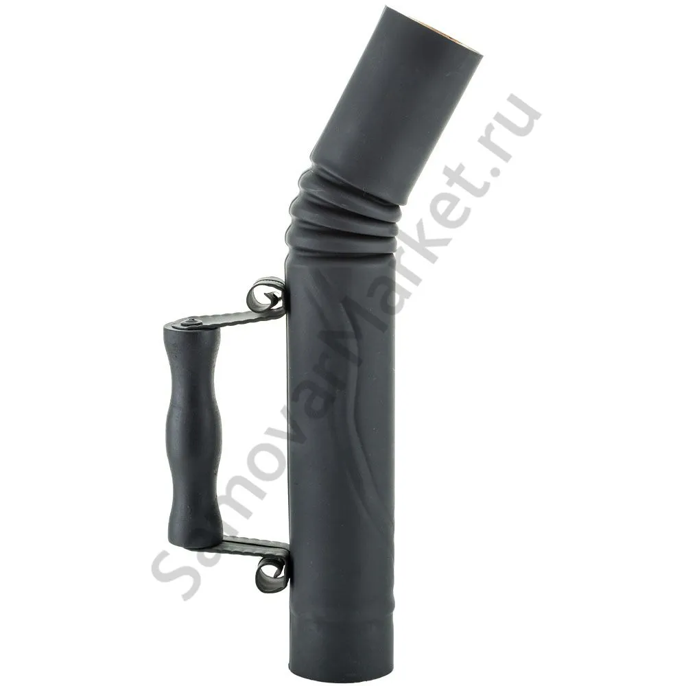 Труба для самовара патинированная диаметром 51 мм с деревянной ручкой, «Графит» 