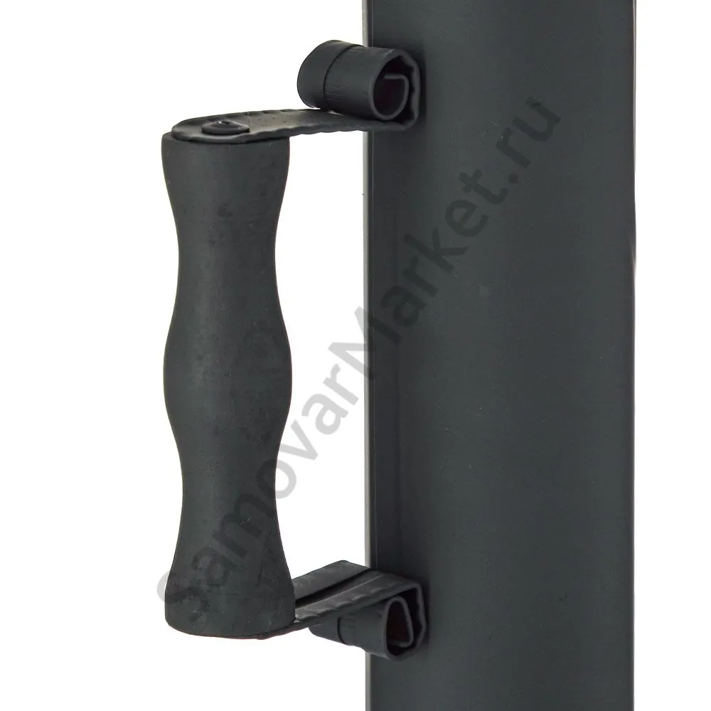 Труба для самовара патинированная диаметром 65 мм с деревянной ручкой, «Графит» 