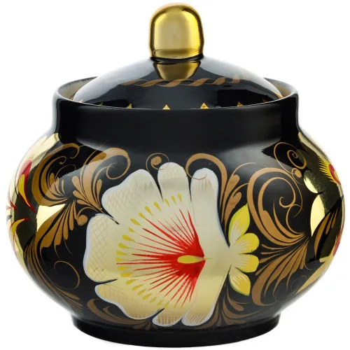 Сахарница с художественной росписью «Кудрина чёрная» Сахарница с художественной росписью «Кудрина чёрная»