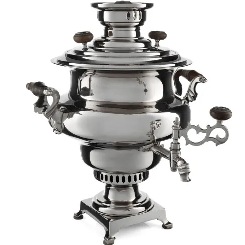 Самовар антикварный комбинированный 5 литров формы «Репка» Соловьёва, серебристый Самовар антикварный комбинированный 5 литров формы «Репка» Соловьёва, серебристый