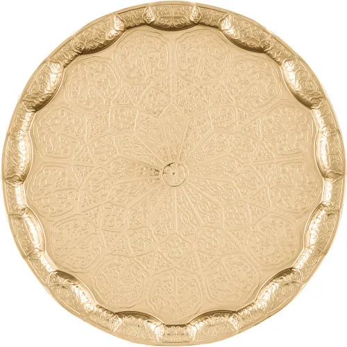Поднос для самовара круглый, рельефный Поднос для самовара круглый, рельефный