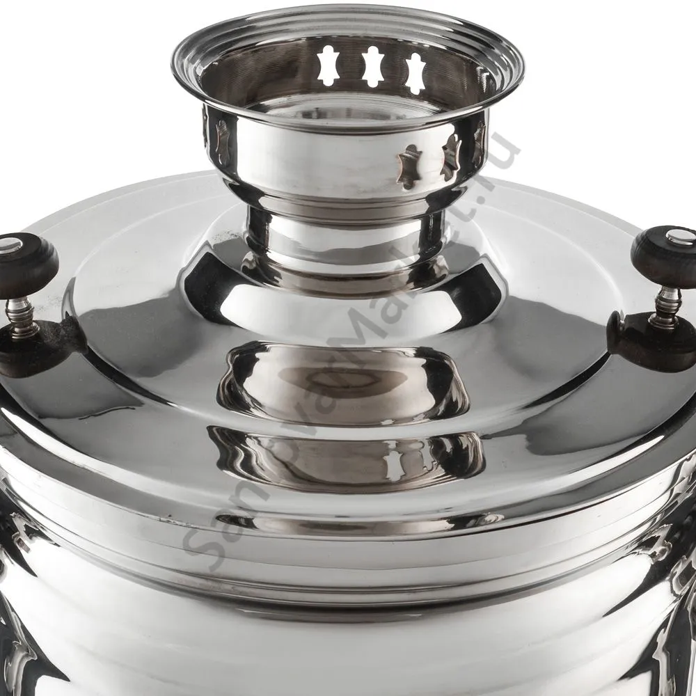 Самовар буфетный электрический 45 литров, фигурные ручки, кран «Ветка», серебристый Самовар буфетный электрический 45 литров, фигурные ручки, кран «Ветка», серебристый