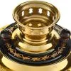 Самовар электрический 2,5 литра с художественной росписью «Ромашки с клевером» формы «Груша» 