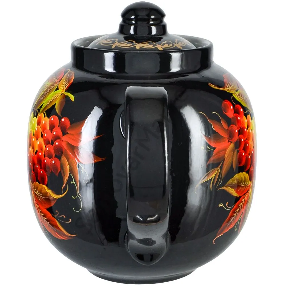 Чайник большой заварочный для самовара с художественной росписью «Осенний виноград» Чайник большой заварочный для самовара с художественной росписью «Осенний виноград»